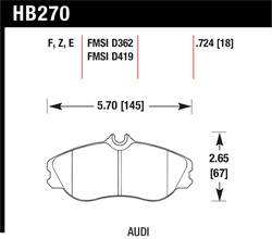 Hawk Performance - Disc Brake Pad - Hawk Performance HB270F.724 - Image 1