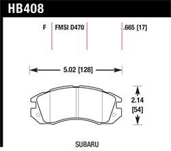 Hawk Performance - Disc Brake Pad - Hawk Performance HB408F.665 - Image 1