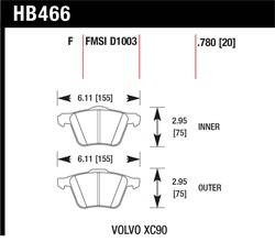 Hawk Performance - Disc Brake Pad - Hawk Performance HB466F.780 - Image 1