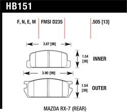 Hawk Performance - Disc Brake Pad - Hawk Performance HB151N.505 - Image 1