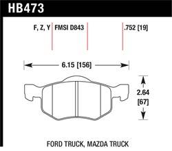 Hawk Performance - Disc Brake Pad - Hawk Performance HB473Z.752 - Image 1