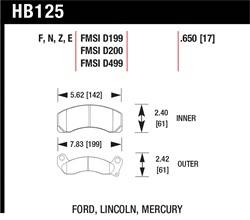 Hawk Performance - Disc Brake Pad - Hawk Performance HB125Z.650 - Image 1