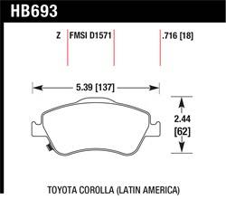 Hawk Performance - Disc Brake Pad - Hawk Performance HB693Z.716 - Image 1