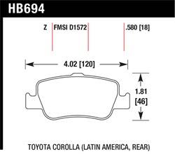 Hawk Performance - Disc Brake Pad - Hawk Performance HB694Z.580 - Image 1