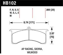 Hawk Performance - Disc Brake Pad - Hawk Performance HB102L.800 - Image 1