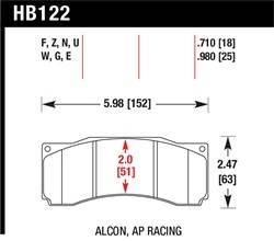 Hawk Performance - Disc Brake Pad - Hawk Performance HB122U.980 - Image 1