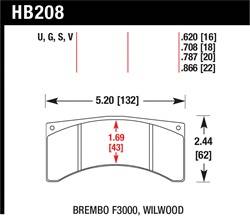 Hawk Performance - Disc Brake Pad - Hawk Performance HB208U.787 - Image 1