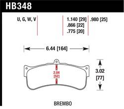 Hawk Performance - Disc Brake Pad - Hawk Performance HB348V.866 - Image 1