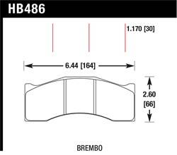 Hawk Performance - Disc Brake Pad - Hawk Performance HB486W.708 - Image 1