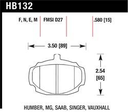 Hawk Performance - Disc Brake Pad - Hawk Performance HB132F.580 - Image 1