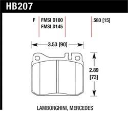 Hawk Performance - Disc Brake Pad - Hawk Performance HB207F.580 - Image 1