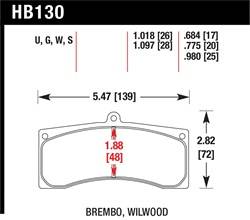 Hawk Performance - Disc Brake Pad - Hawk Performance HB130G1.097 - Image 1