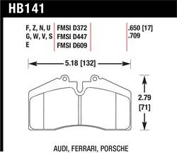 Hawk Performance - Disc Brake Pad - Hawk Performance HB141E.709 - Image 1