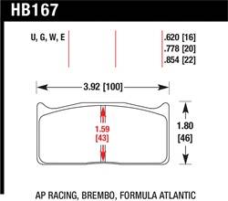 Hawk Performance - Disc Brake Pad - Hawk Performance HB167U.854 - Image 1