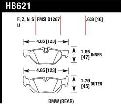 Hawk Performance - Disc Brake Pad - Hawk Performance HB621N.638 - Image 1