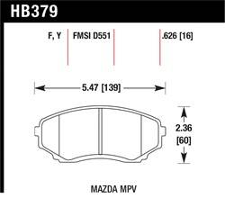 Hawk Performance - Disc Brake Pad - Hawk Performance HB379F.626 - Image 1