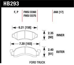 Hawk Performance - Disc Brake Pad - Hawk Performance HB293P.668 - Image 1