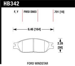 Hawk Performance - Disc Brake Pad - Hawk Performance HB342F.701 - Image 1