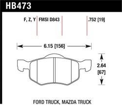 Hawk Performance - Disc Brake Pad - Hawk Performance HB473Y.752 - Image 1