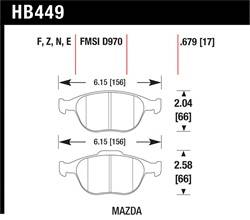 Hawk Performance - Disc Brake Pad - Hawk Performance HB449E.679 - Image 1