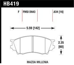 Hawk Performance - Disc Brake Pad - Hawk Performance HB419F.634 - Image 1