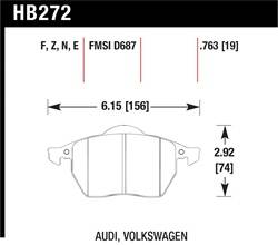 Hawk Performance - Disc Brake Pad - Hawk Performance HB272Z.763 - Image 1