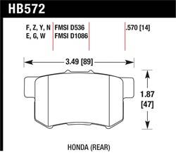 Hawk Performance - Disc Brake Pad - Hawk Performance HB572N.570 - Image 1