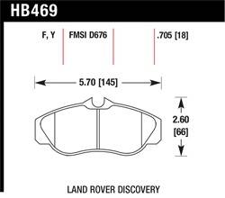 Hawk Performance - Disc Brake Pad - Hawk Performance HB469Y.705 - Image 1