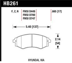 Hawk Performance - Disc Brake Pad - Hawk Performance HB261N.665 - Image 1