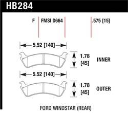 Hawk Performance - Disc Brake Pad - Hawk Performance HB284F.575 - Image 1