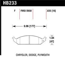 Hawk Performance - Disc Brake Pad - Hawk Performance HB233F.635 - Image 1