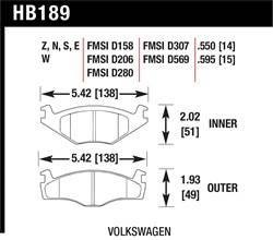 Hawk Performance - Disc Brake Pad - Hawk Performance HB189Z.550 - Image 1