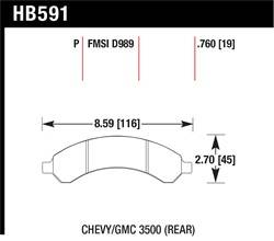 Hawk Performance - Disc Brake Pad - Hawk Performance HB591P.760 - Image 1