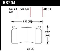 Hawk Performance - Disc Brake Pad - Hawk Performance HB204Z.615 - Image 1