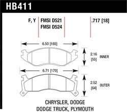 Hawk Performance - Disc Brake Pad - Hawk Performance HB411F.717 - Image 1