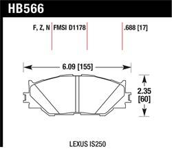 Hawk Performance - Disc Brake Pad - Hawk Performance HB566N.688 - Image 1