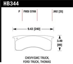 Hawk Performance - Disc Brake Pad - Hawk Performance HB344P.992 - Image 1