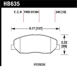 Hawk Performance - Disc Brake Pad - Hawk Performance HB635F.645 - Image 1