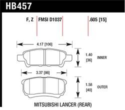 Hawk Performance - Disc Brake Pad - Hawk Performance HB457Z.605 - Image 1