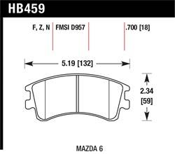 Hawk Performance - Disc Brake Pad - Hawk Performance HB459N.700 - Image 1