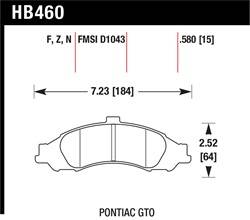 Hawk Performance - Disc Brake Pad - Hawk Performance HB460N.580 - Image 1