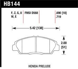 Hawk Performance - Disc Brake Pad - Hawk Performance HB144W.719 - Image 1