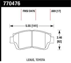 Hawk Performance - Premium OES Disc Brake Pads - Hawk Performance 770476 - Image 1