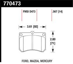 Hawk Performance - Premium OES Disc Brake Pads - Hawk Performance 770473 - Image 1