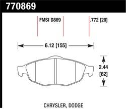 Hawk Performance - Premium OES Disc Brake Pads - Hawk Performance 770869 - Image 1