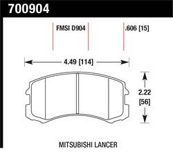 Hawk Performance - Premium OES Disc Brake Pads - Hawk Performance 770904 - Image 1