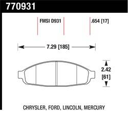 Hawk Performance - Premium OES Disc Brake Pads - Hawk Performance 770931 - Image 1