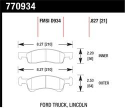 Hawk Performance - Premium OES Disc Brake Pads - Hawk Performance 770934 - Image 1