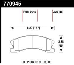 Hawk Performance - Premium OES Disc Brake Pads - Hawk Performance 770945 - Image 1