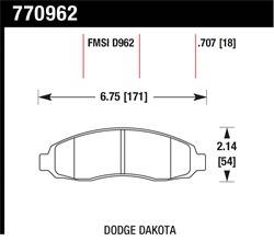 Hawk Performance - Premium OES Disc Brake Pads - Hawk Performance 770962 - Image 1